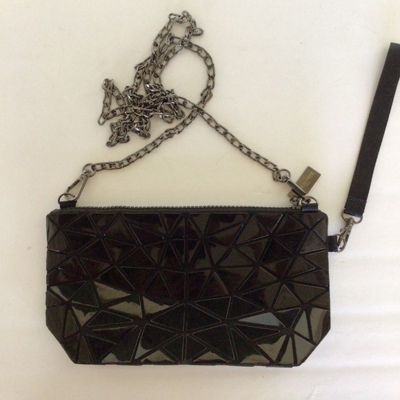 EMILIO PEPE BLACK ORIGAMI CHAIN BAG CLUTCH - Picture 2 of 13